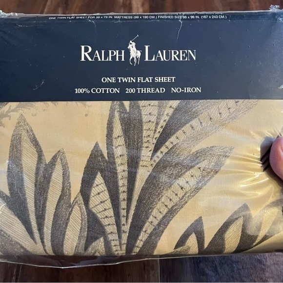 Ralph Lauren Mindora Morocco Paisley Leaf Twin Flat Sheet Moroccan